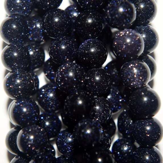6mm Blue Goldstone AA Round tone Loose Beads 15.5'' 