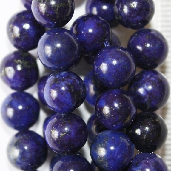 Lapis Lazuli Beads - Round 8 mm Gemstone Beads - Full Strand 16"…