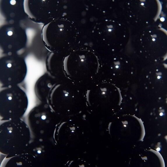 Natural Black Onyx Beads - Round 6 mm Gemstone Beads - Full Strand 16…