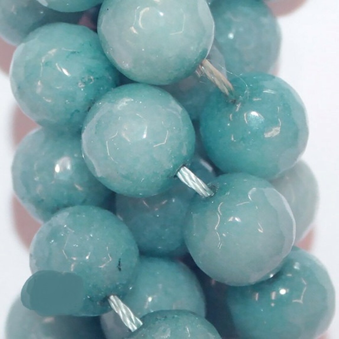 10 Mm Faceted Blue Lagoon Quartz Round 10 Mm Colored Quartz Beads, Semi
