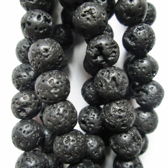 Volcanic Lava - Round 6 mm Gemstone Beads - Full Strand 16", 63 …