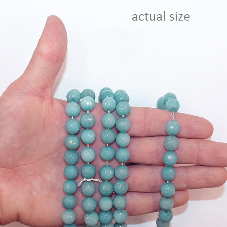 10 Mm Faceted Blue Lagoon Quartz Round 10 Mm Colored Quartz Etsy