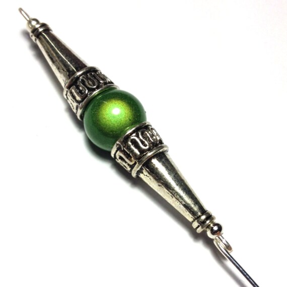 Protector de extremo Sombrero De Plata Pin Antiguo Vintage Estilo Tibetano filigrana del grano 5/"