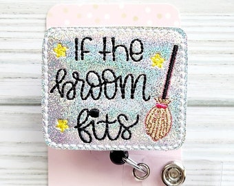 Halloween Broom Badge Reel/Badge Holder/ID Holder/Badge Reel/Nurse Badge/witches broom/funny badge reel/Nurse Gift