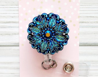 Flower Badge Reel/Badge Reel/Nurse Badge/Badge Holder/ID Holder/Badge Reel/Nurse Gift/Name Badge/Retractable Badge/Floral Badge/spring badge