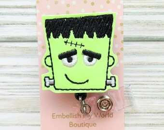 Halloween Badge Reel/Interchangeable Badge Reel/ID Holder/Badge Reel/Nurse Gift/Halloween/Nurse Badge/Swappable badge topper