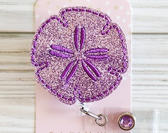 Sand Dollar Badge Reel/Retractable Badge Reel/Nurse Badge Reel/Badge Holder/ID Holder/Badge Reel/Nurse Gift/Summer badge/Beach badge/Blue