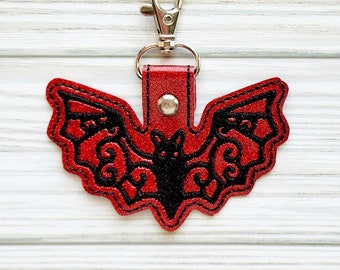 Red Bat Keychain/Purse Charm/Key Fob/Keychain for Women/Halloween/cute/Bag Charm/Goth/goth accessories/Halloween keychain/Bat Lover/Spooky
