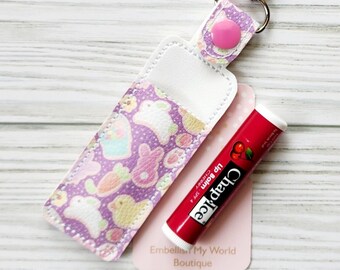 Easter Lip Balm Holder-Lip Balm Keychain-Bag Accessories-Teacher Gift-Teacher Appreciation-Lanyard Accessories-USB Holder
