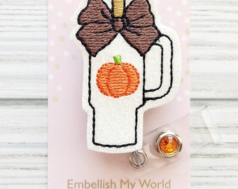 Fall Badge Reel/Thanksgiving Badge Reel/Badge Holder/ID Holder/Badge Reel/Nurse Badge/Nurse Gift/Retractable Badge/Interchangeable Badge