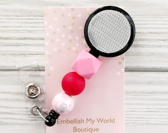 Interchangeable Badge Reel/Badge Holder/ID Holder/Badge Reel/Nurse Badge Reel/Swappable Badge/Beaded Badge Reel/Badge Reel Base/Nurse Gift