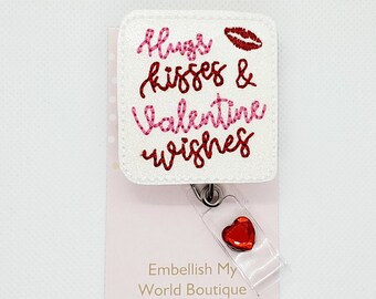 Valentine Badge Reel/Retractable Badge Reel/Badge Holder/ID Holder/Badge Reel/Nurse Gift/Nurse badge reel/Valentine's Day Badge holder