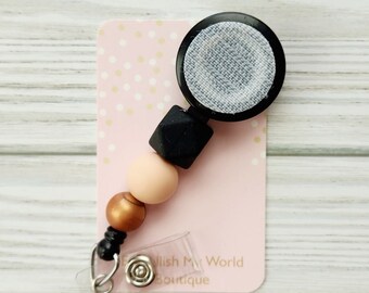 Interchangeable Badge Reel/Badge Holder/ID Holder/Badge Reel/Nurse Badge Reel/Swappable Badge/Beaded Badge Reel/Badge Reel Base/Nurse Gift