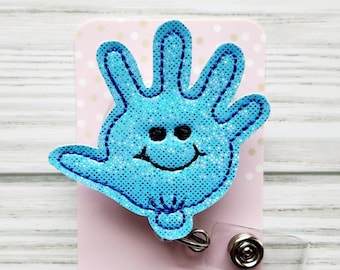 Balloon Glove Badge Reel/Retractable Badge Reel/Nurse Badge Reel/Badge Holder/ID Holder/Badge Reel Topper/Nurse Gift/Interchangeable