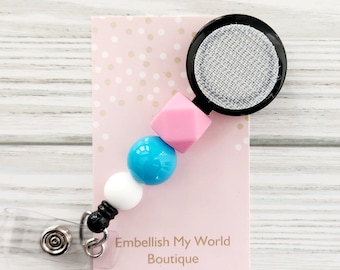 Beaded Interchangeable Badge Reel/Badge Holder/ID Holder/Badge Reel/Nurse Badge Reel/Swappable Badge/NICU Badge/Nurse Gift/Labor Delivery