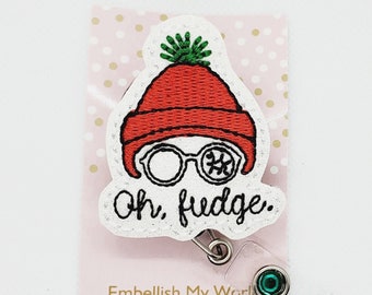 Christmas Badge Reel/Funny Christmas Badge Reel/Badge Holder/ID Holder/Badge Reel/Nurse Badge/Nurse Gift/Retractable Badge/Teacher Gift/B