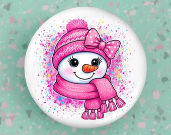 Snowman Interchangeable Badge Reel Topper/Badge Holder/ID Holder/Badge Reel/Christmas Badge Reel/Nurse Badge/Swappable Badge