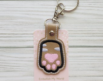 Cat Paw Keychain/Purse Charm/Key Fob/Gift for her/Cat Keychain/Lobster clasp keychain/cute cat/Bag tag/Toe Bean/Cat lover gift/Backpack Tag/