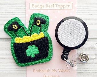 St.Patrick's Day Interchangeable Badge Reel Topper/Badge Holder/ID Holder/Badge Reel/Nurse Badge/Swappable Badge/nurse gift