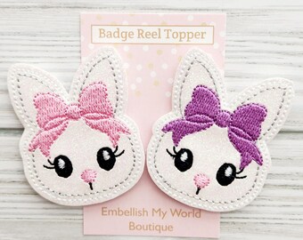 Easter Bunny Interchangeable Badge Reel Topper/Badge Holder/ID Holder/Badge Reel/Nurse Badge/Swappable Badge/Easter Badge Reel/nurse gift