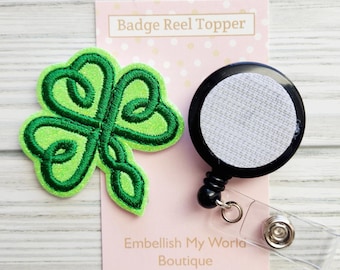 St.Patrick's Day Celtic Shamrock Interchangeable Badge Reel Topper/Badge Holder/ID Holder/Badge Reel/Nurse Badge/Swappable Badge/nurse gift/