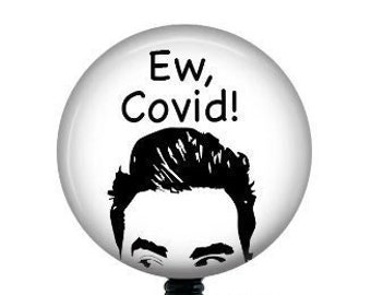 Funny Badge/Ew, Covid Badge Reel/Nurse Badge Reel/Badge Holder/ID Holder/Badge Reel/Nurse Gift/funny Nurse Badge/Retractable Badge/Ew, Covid