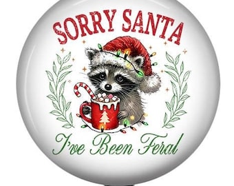 Christmas Badge Reel/Funny Badge/Badge Holder/ID Holder/Badge Reel/Nurse Badge/Nurse Gift/Retractable Badge/Interchangeable Badge/Raccoon