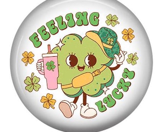 Lucky Shamrock Badge Reel/Retractable Badge Reel/Badge Holder/ID Holder/Badge Reel/St. Patrick's Day Badge/Nurse Badge Reel/Interchangeable