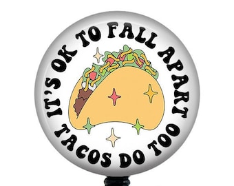 Funny Badge Reel/Nurse Badge Reel/Badge Holder/ID Holder/Badge Reel/Nurse Gift/Nurse Badge/Taco/Mental Health Badge Reel/Psychiatry Nurse