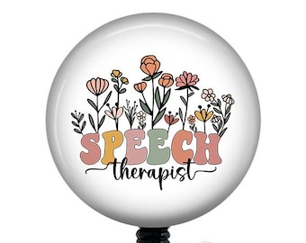Speech Therapist Badge Reel/Badge Reel/Badge Holder/ID Holder/Retractable Badge/Speech Therapist Gift