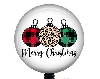 Christmas Badge Reel/Christmas Tree Badge Reel/Badge Holder/ID Holder/Badge Reel/Nurse Gift/Christmas badge/Nurse Badge/Retractable Badge/