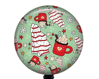 Christmas Badge Reel/Christmas Tree Badge Reel/Badge Holder/ID Holder/Badge Reel/Nurse Gift/Christmas badge/Nurse Badge/Retractable Badge/