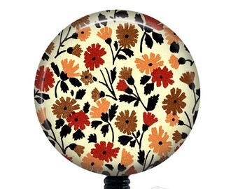 Fall Floral Badge Reel/ Badge Reel/Badge Holder/ID Holder/Badge Reel/Nurse Badge/Nurse Gift/fall badge/Retractable Badge/Autumn Badge/Retro