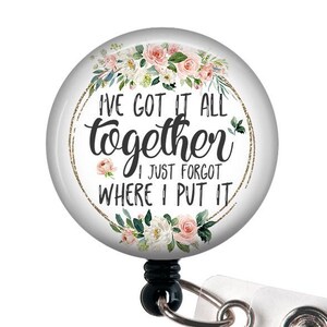 Funny Badge Reel/Retractable badge/Nurse Badge Reel/Badge Holder/ID Holder/Badge Reel/Nurse Gift/Nurse Badge/Retractable Badge/Floral