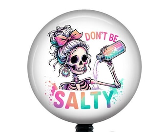 Skeleton Funny Badge Reel/Retractable Badge Reel/Nurse Badge Reel/Badge Holder/ID Holder/Badge Reel/Nurse Gift/Interchangeable/Swappable/