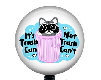 Funny Badge Reel-Nurse Badge Reel-Nurse Gift-Retractable Badge-Raccoon-Inspirational-Positive Badge-Cute Badge Reel- Mental Health Ba