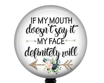 Funny Badge Reel/Retractable badge/Nurse Badge Reel/Badge Holder/ID Holder/Badge Reel/Nurse Gift/Nurse Badge/Retractable Badge/Snarky Badge