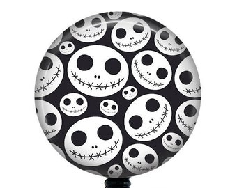 Halloween Badge Reel/Badge Holder/ID Holder/Badge Reel/Nurse Gift/Retractable Badge/Nurse Badge/Skull badge/Teacher Gift/Nurse badge reel