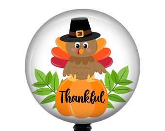 Thanksgiving Badge Reel/Turkey Badge/Badge Holder/ID Holder/Badge Reel/Nurse gift/Nurse Badge Reel/cute turkey/Nurse badge/Retractable badge