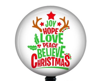 Christmas Badge Reel/Christmas Tree Badge Reel/Badge Holder/ID Holder/Badge Reel/Nurse Gift/Christmas badge/Nurse Badge/Retractable Badge/