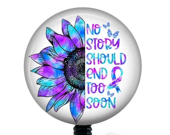 Suicide Awareness Badge Reel/Nurse Badge Reel/Badge Holder/ID Holder/Badge Reel/Nurse Gift/Retractable Badge/Mental Health/Depression