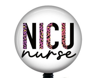 NICU Nurse Badge Reel/Retractable Badge/Badge Holder/ID Holder/Badge Reel/Nurse Gift/nurse badge reel/Leopard Print/Cheetah Print