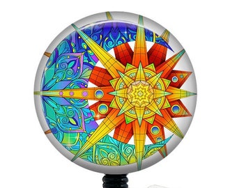 Celestial Badge Reel/Retractable Badge Reel/Badge Reel/Nurse Badge/Badge Holder/ID Holder/Badge Reel/Nurse Gift/Sun Moon badge/