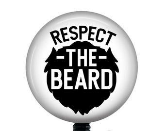 Beard Badge Reel/Retractable Badge/Nurse Badge Reel/Badge Holder/ID Holder/Badge Reel/Male Nurse Gift/Men's badge/Man Badge/Gift for him