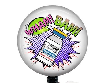 Sedation Nurse Badge Reel/Funny Nurse Badge Reel/Retractable badge/Badge Holder/ID Holder/Badge Reel/Nurse Gift/Anesthesia Nurse Badge/OR