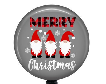 Christmas Gnomes Badge Reel/Christmas Badge Reel/Badge Holder/ID Holder/Badge Reel/Nurse Badge/Nurse Gift/Retractable Badge/Gnome badge/