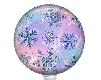 Snowflake Badge Reel/Christmas Badge Reel/Nurse badge reel/Badge Holder/ID Holder/Badge Reel/Nurse Badge/Retractable badge/WInter Badge