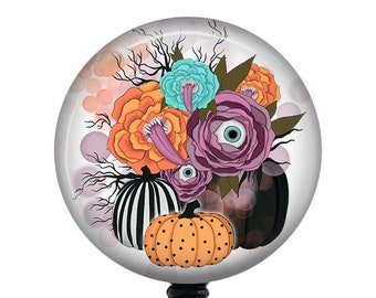 Halloween Badge Reel/Badge Holder/ID Holder/Badge Reel/Nurse Gift/Retractable Badge/Halloween Badge/Nurse Badge/Teacher Badge/Pumpkin Badge