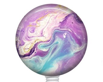 Marble Badge reel/Retractable Badge Reel/Badge Reel/Nurse Badge/Badge Holder/ID Holder/Badge Reel/Nurse Gift/Name Badge/Personalized Badge