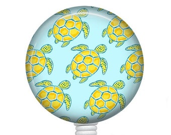 Sea Turtle Badge Reel/Retractable Badge Reel/Nurse Badge Reel/Badge Holder/ID Holder/Badge Reel/Nurse Gift/Turtle Lover Gift/Summer badge